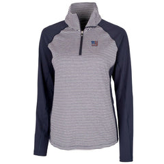 New York Giants Cutter & Buck Women's Forge Tonal Half-Zip Top - Navy online