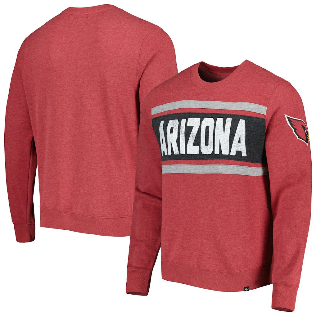 Arizona Cardinals '47 Bypass Tribeca Pullover Sweatshirt - Heathered Cardinal sale