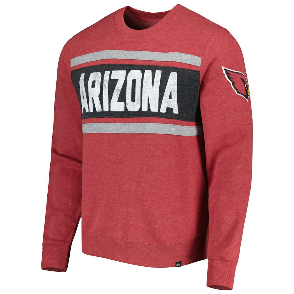 Arizona Cardinals '47 Bypass Tribeca Pullover Sweatshirt - Heathered Cardinal sale