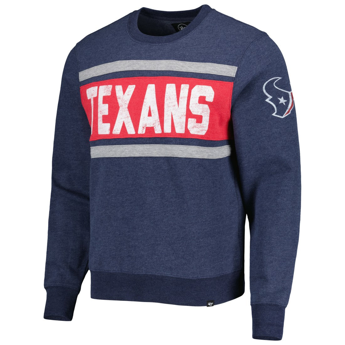 Houston Texans '47 Bypass Tribeca Pullover Sweatshirt - Heather Navy on sale
