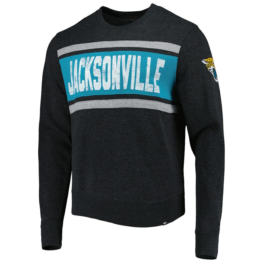 Jacksonville Jaguars '47 Bypass Tribeca Pullover Sweatshirt - Heathered Black on sale
