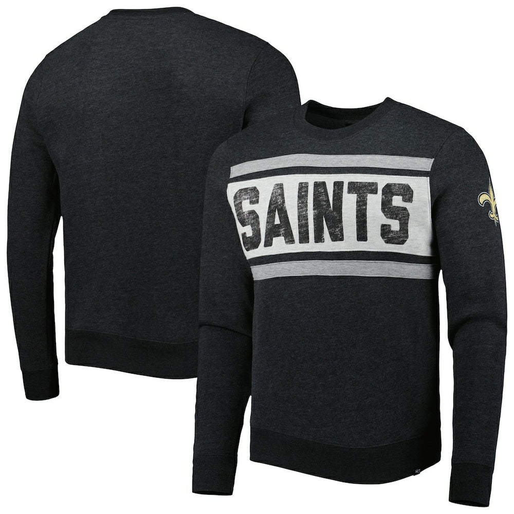 New Orleans Saints '47 Bypass Tribeca Pullover Sweatshirt - Heathered Black outlet