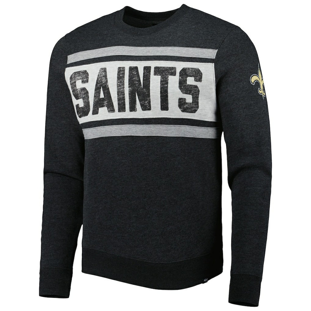 New Orleans Saints '47 Bypass Tribeca Pullover Sweatshirt - Heathered Black outlet