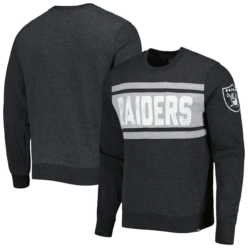Las Vegas Raiders '47 Bypass Tribeca Pullover Sweatshirt - Heathered Black for sale