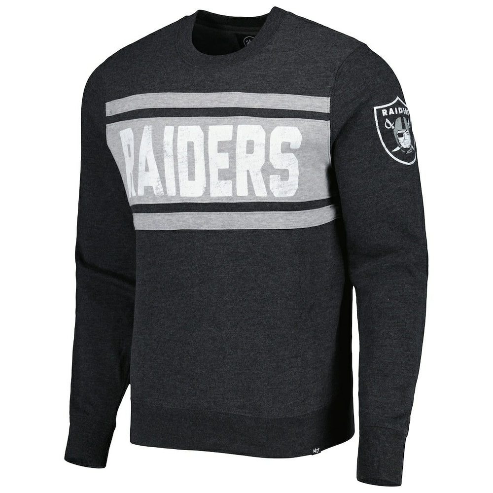 Las Vegas Raiders '47 Bypass Tribeca Pullover Sweatshirt - Heathered Black for sale