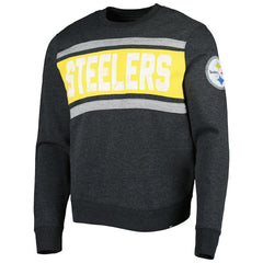 Pittsburgh Steelers '47 Bypass Tribeca Pullover Sweatshirt - Heathered Black cheap