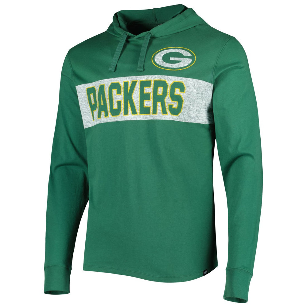 Green Bay Packers '47 Field Franklin Hooded Long Sleeve T-Shirt - Green online