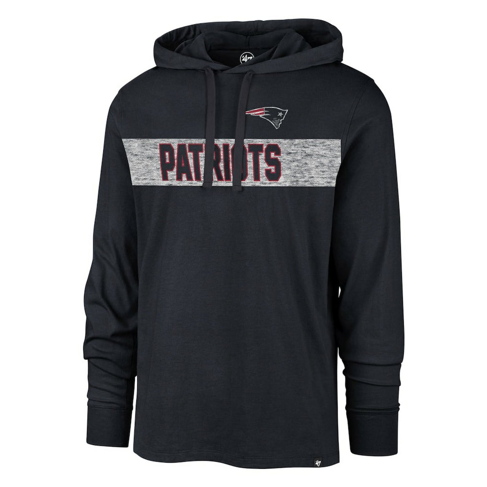 New England Patriots '47 Field Franklin Hooded Long Sleeve T-Shirt - Navy cheap