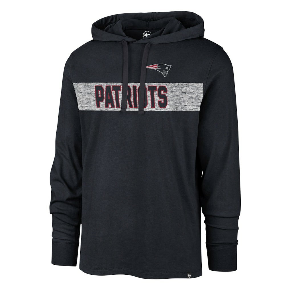 New England Patriots '47 Field Franklin Hooded Long Sleeve T-Shirt - Navy cheap