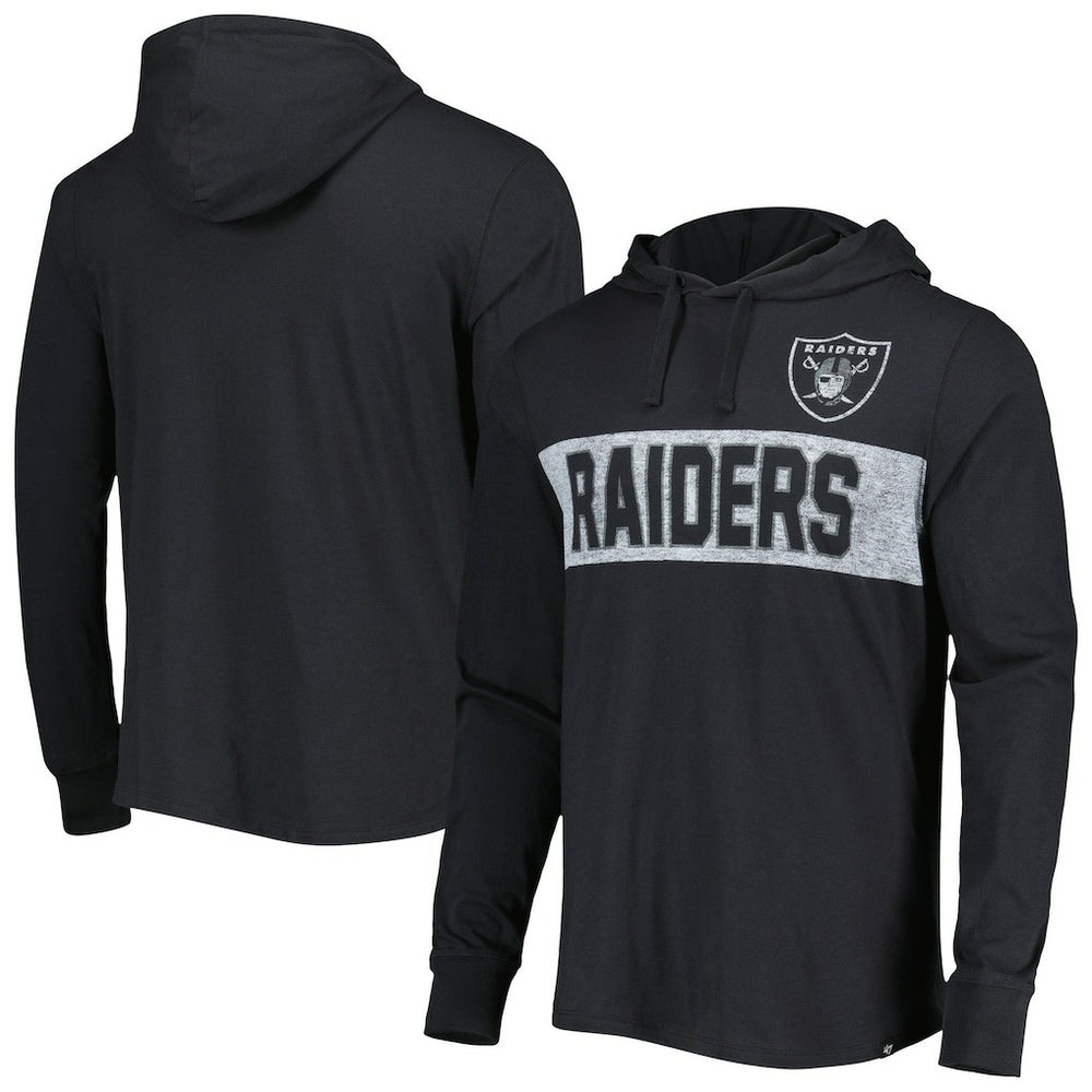 Las Vegas Raiders '47 Field Franklin Hooded Long Sleeve T-Shirt - Black for sale