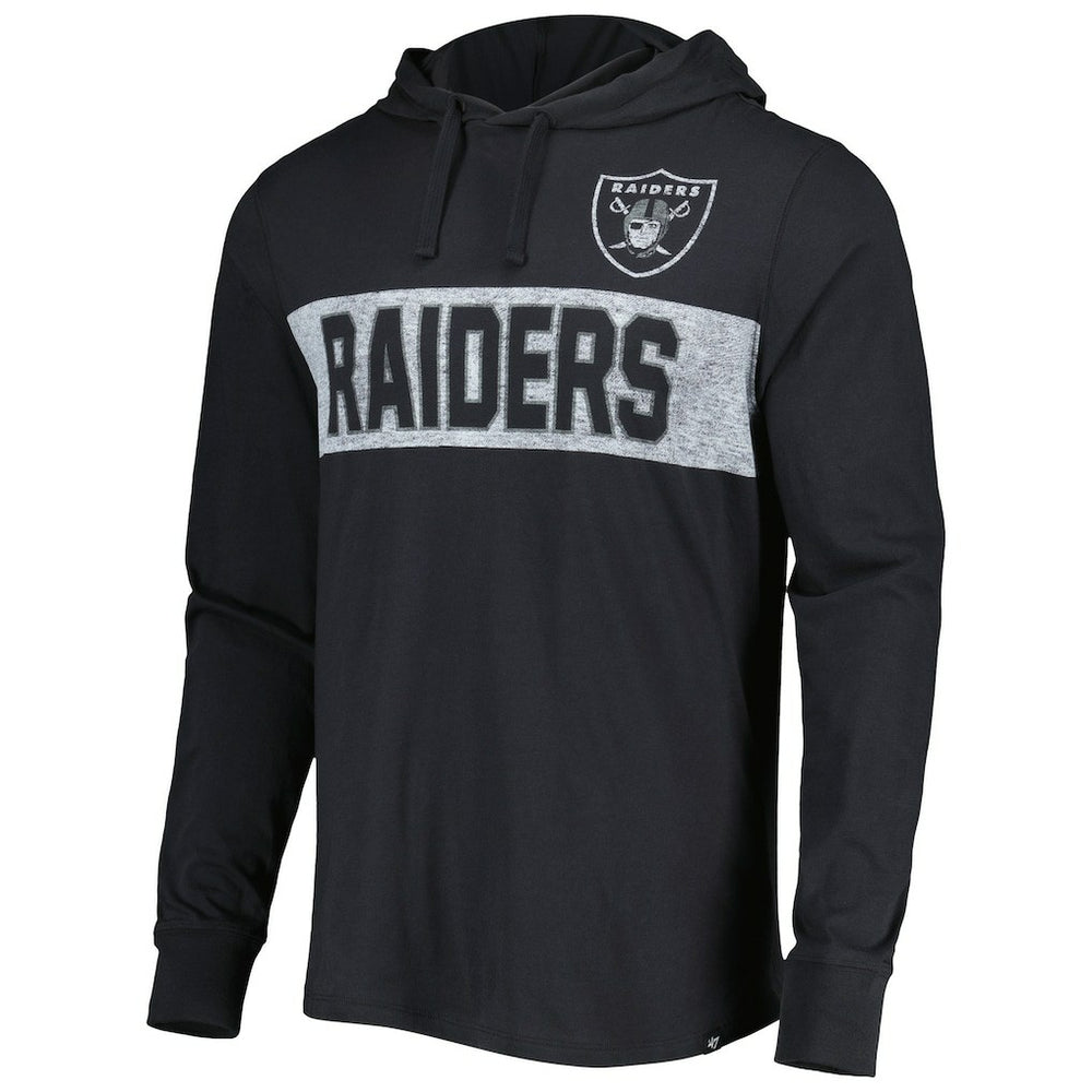 Las Vegas Raiders '47 Field Franklin Hooded Long Sleeve T-Shirt - Black for sale