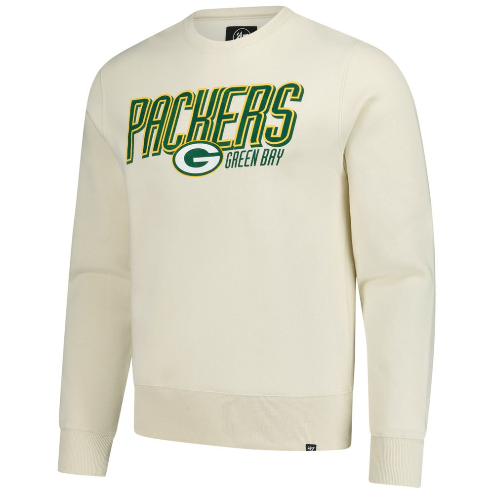 Green Bay Packers '47 Locked In Headline Pullover Sweatshirt - Cream outlet