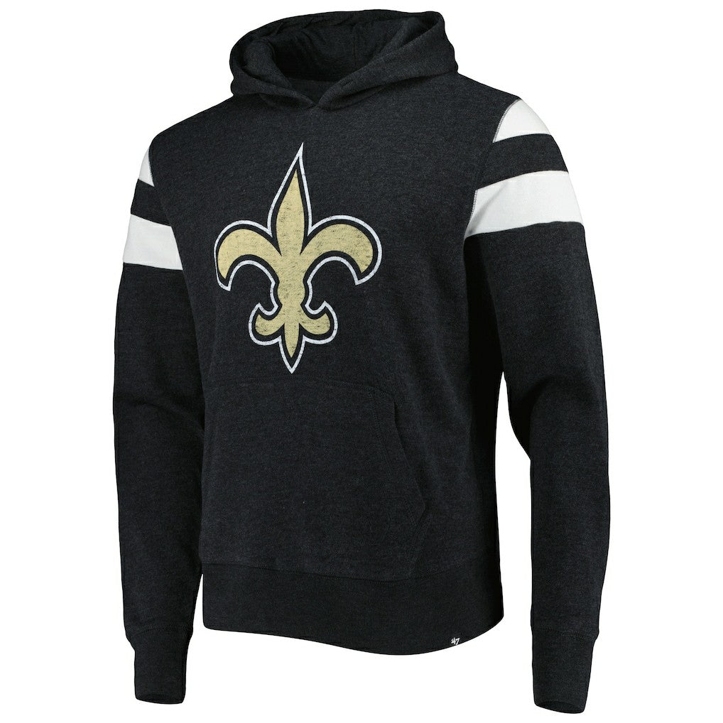 New Orleans Saints '47 Premier Nico Pullover Hoodie - Heathered Black cheap