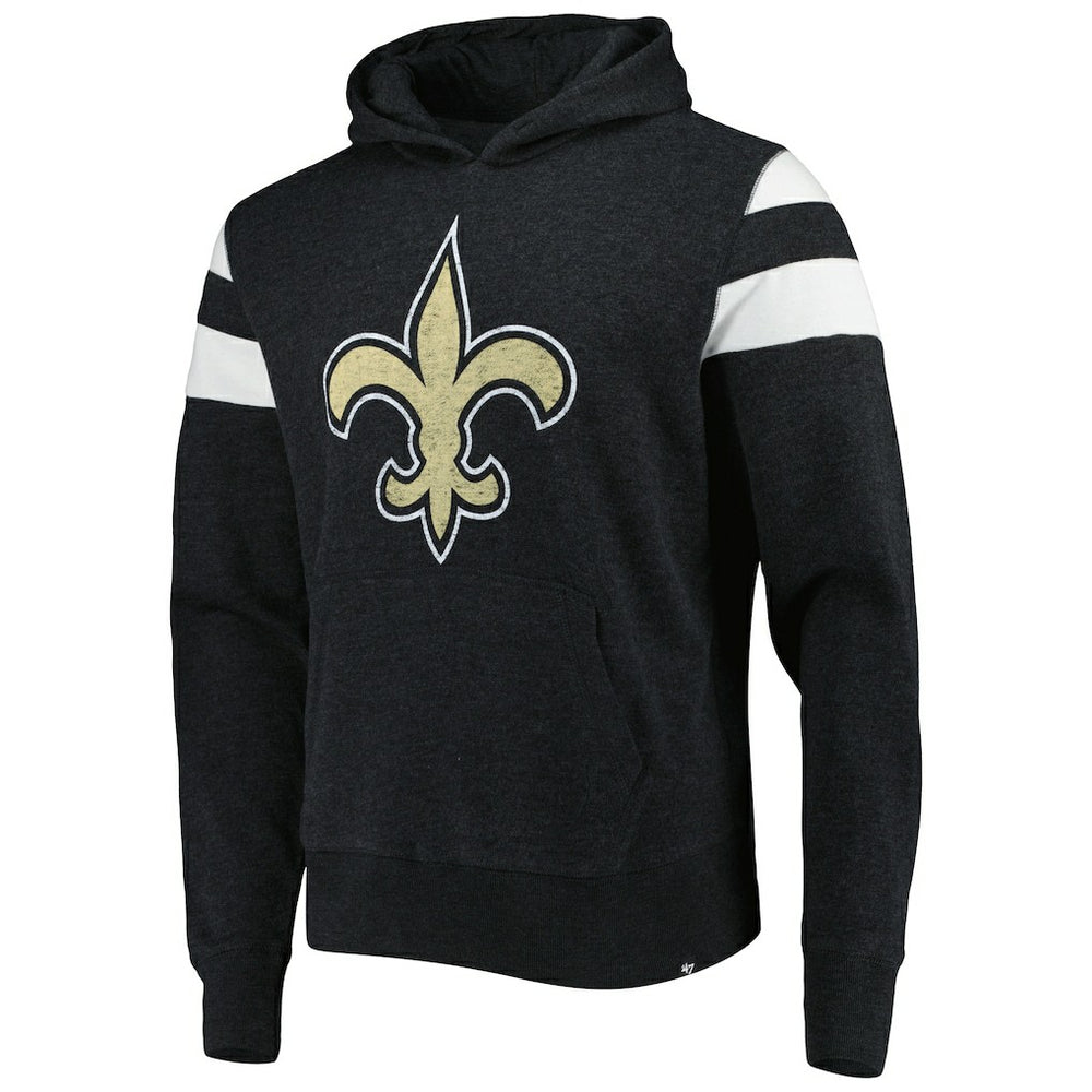 New Orleans Saints '47 Premier Nico Pullover Hoodie - Heathered Black cheap