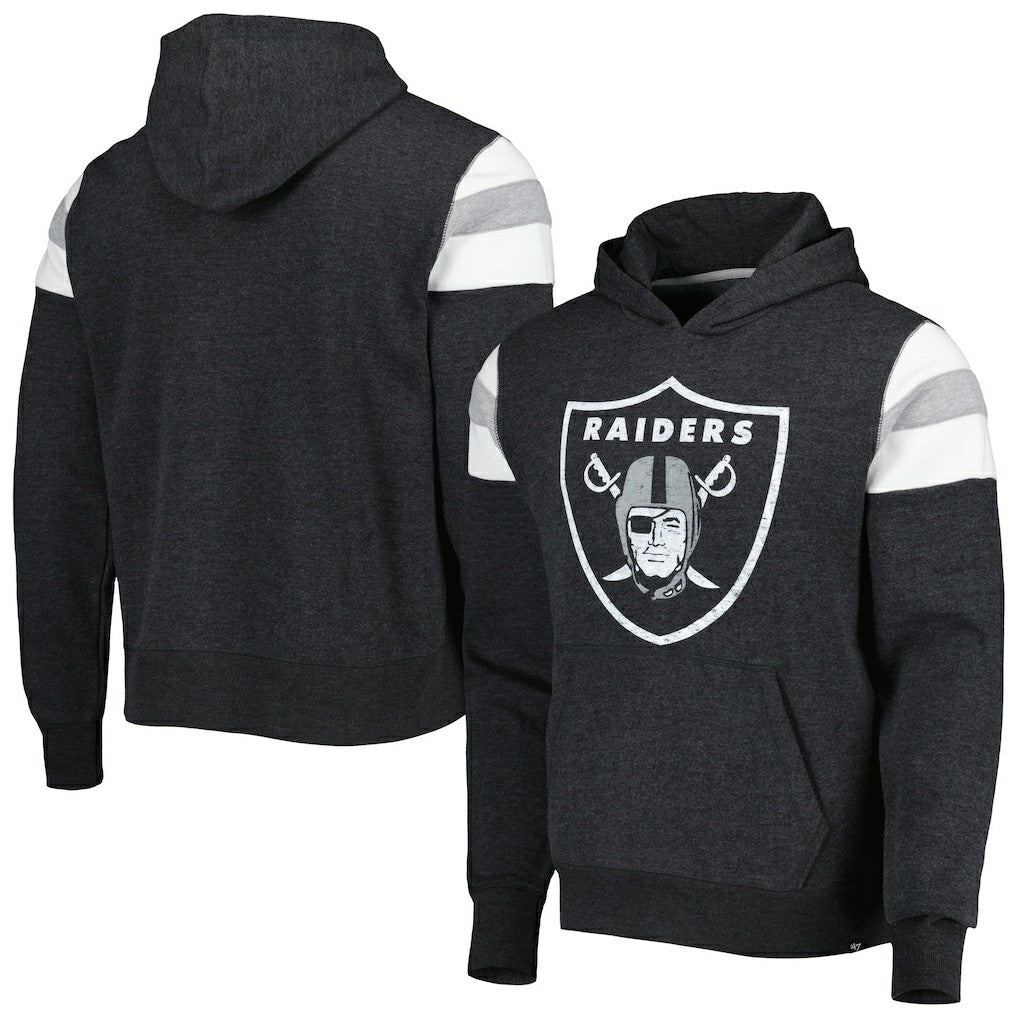 Las Vegas Raiders '47 Premier Nico Pullover Hoodie - Heathered Black sale
