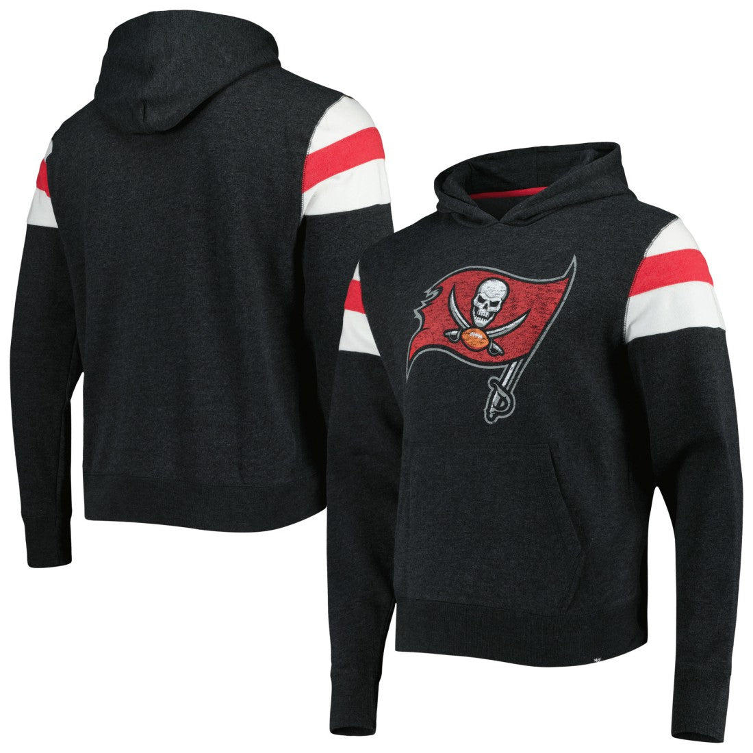 Tampa Bay Buccaneers '47 Premier Nico Pullover Hoodie - Heathered Black outlet