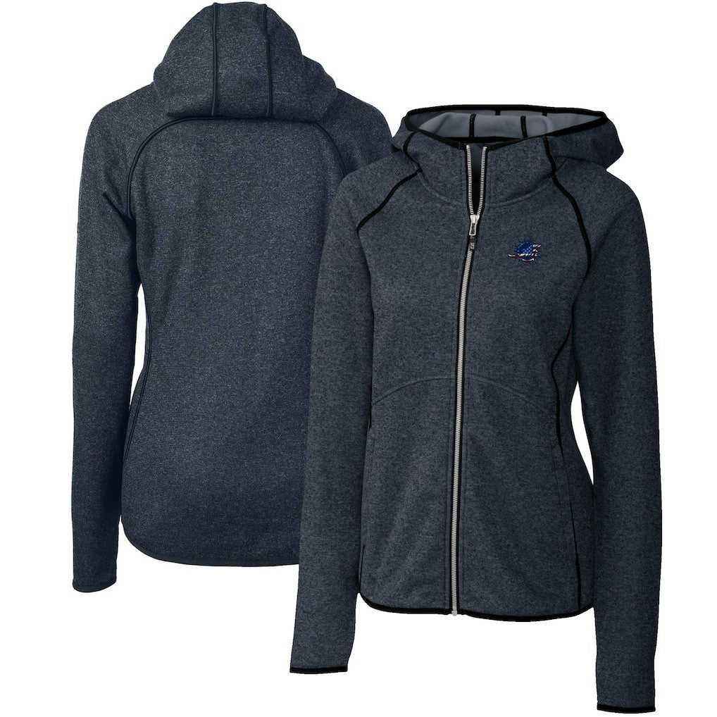Miami Dolphins Cutter & Buck Women's Mainsail Full-Zip Jacket - Heathered Navy cheap