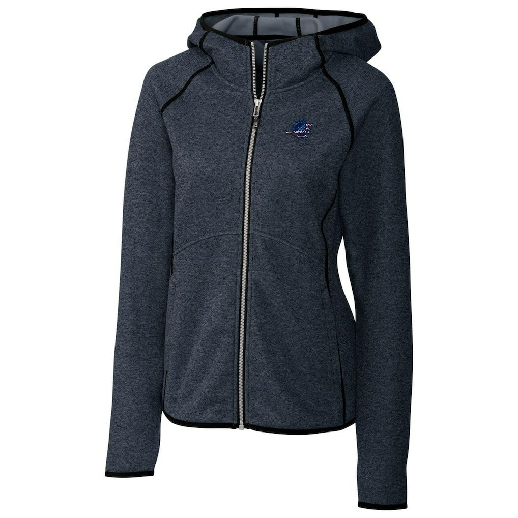 Miami Dolphins Cutter & Buck Women's Mainsail Full-Zip Jacket - Heathered Navy cheap