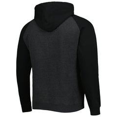St. Louis Blues Mitchell & Ness Distressed Logo Raglan Pullover Hoodie - Heather Black Hoodies
