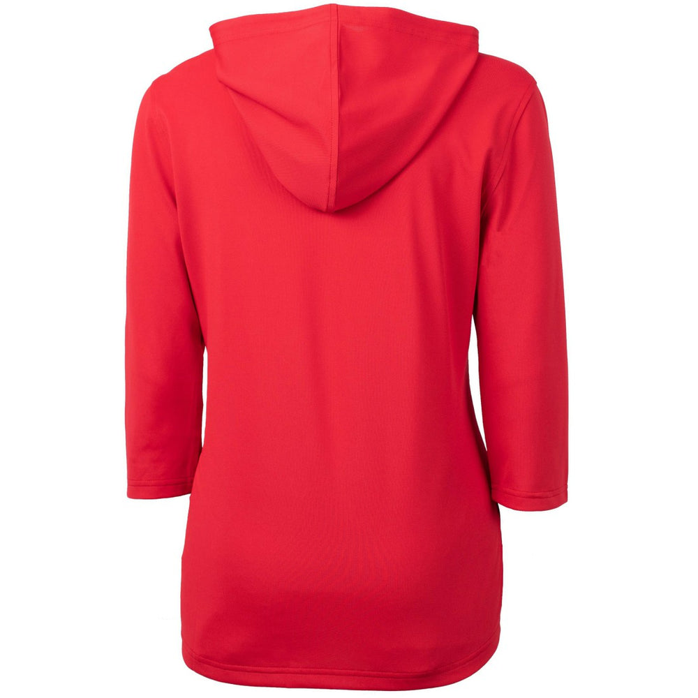 Houston Texans Cutter & Buck Women's Virtue Eco Pique 3/4 Sleeve Half-Zip Pullover Hoodie - Red cheap