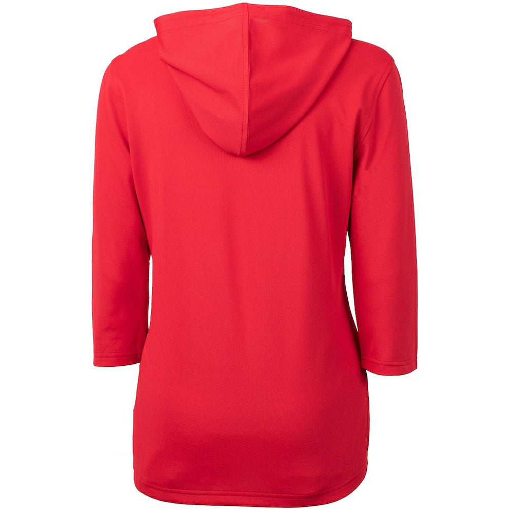 Arizona Cardinals Cutter & Buck Women's Virtue Eco Pique 3/4 Sleeve Half-Zip Pullover Hoodie - Red for sale