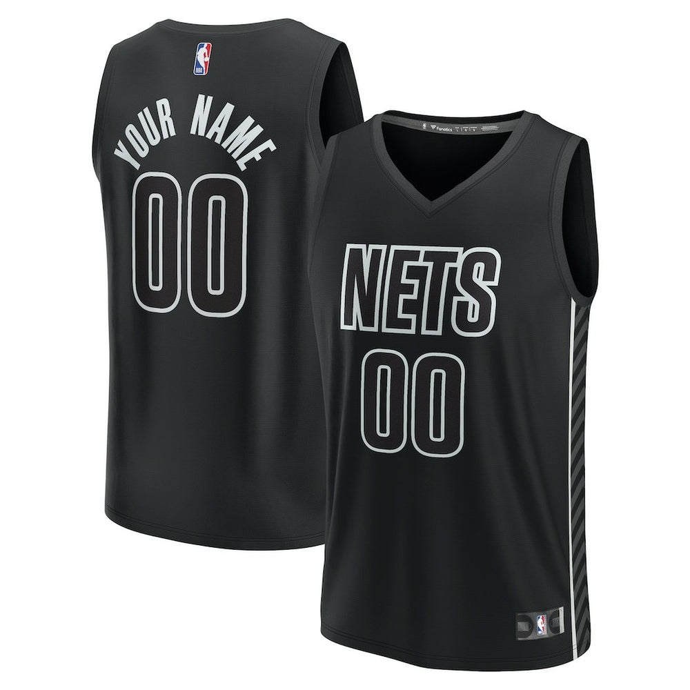 Brooklyn Nets Custom Fast Break Jersey - Statement Edition - Black shop