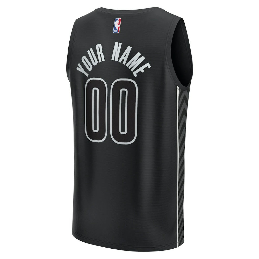 Brooklyn Nets Custom Fast Break Jersey - Statement Edition - Black shop
