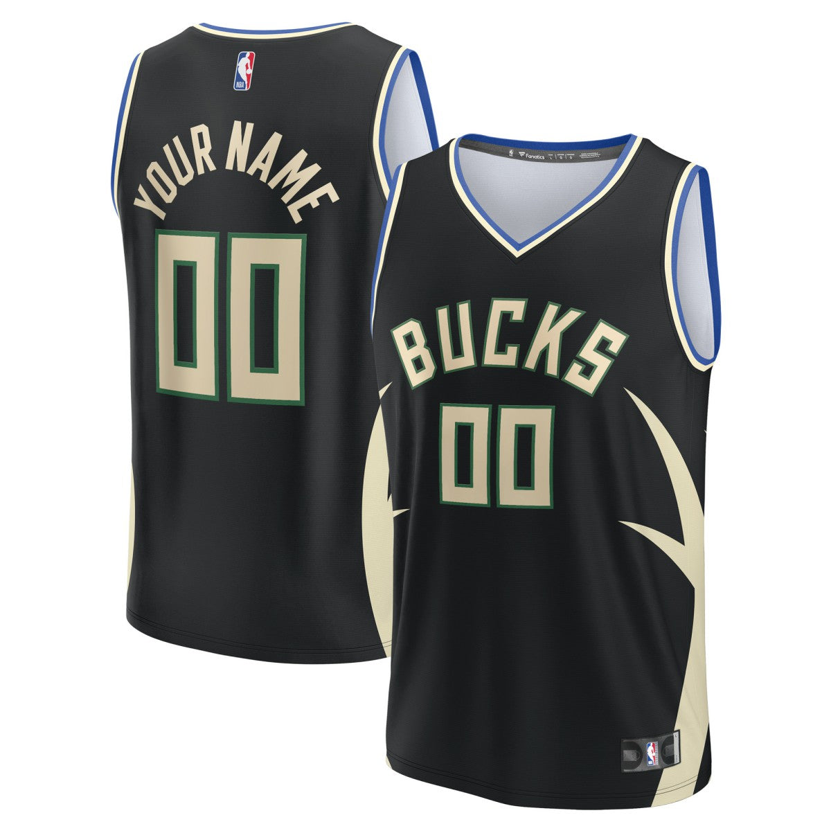 Milwaukee Bucks Custom Fast Break Jersey - Statement Edition - Black on sale