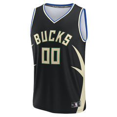 Milwaukee Bucks Custom Fast Break Jersey - Statement Edition - Black on sale