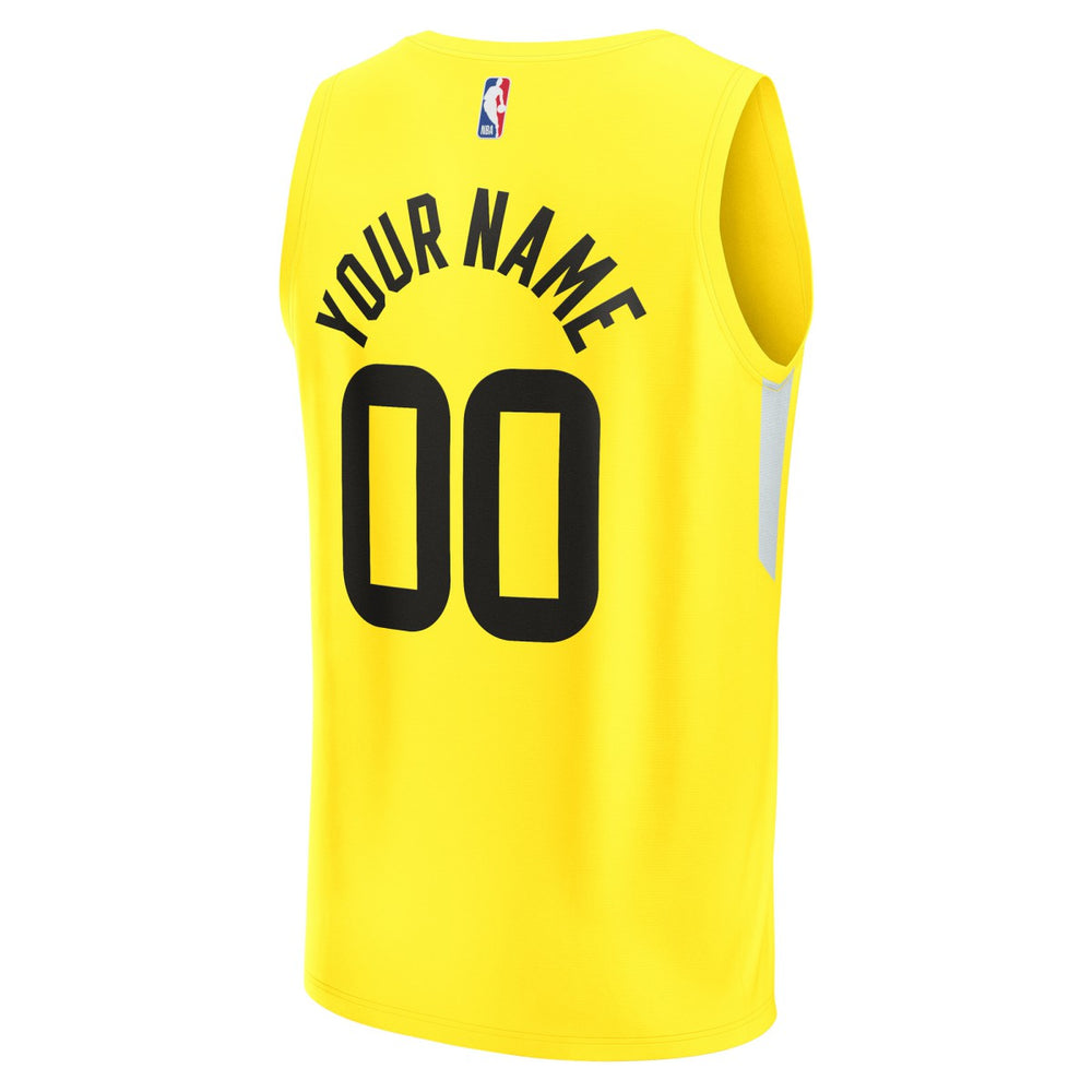 Utah Jazz Fast Break Replica Custom Jersey - Icon Edition - Yellow outlet