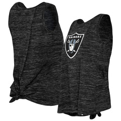 Las Vegas Raiders New Era Women's Space Dye Tie-Back Tank Top - Black discount