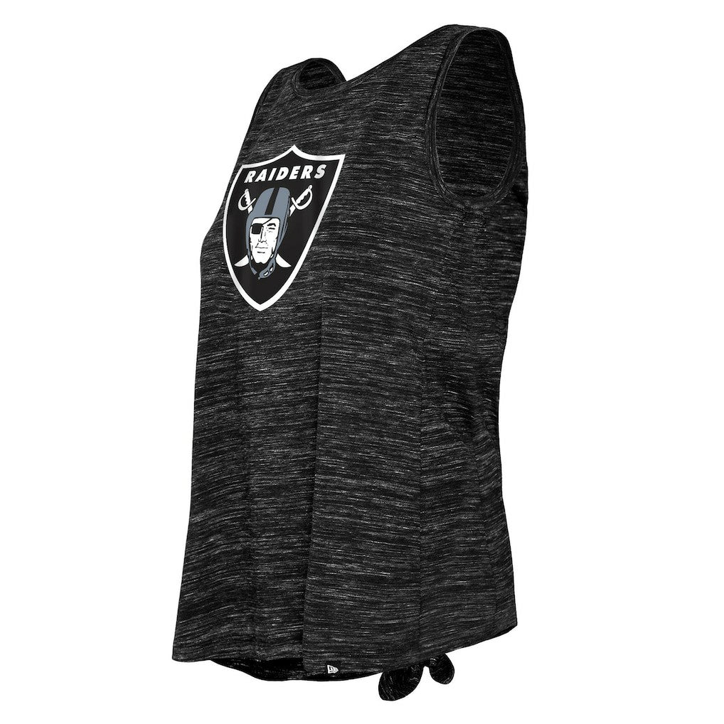 Las Vegas Raiders New Era Women's Space Dye Tie-Back Tank Top - Black discount