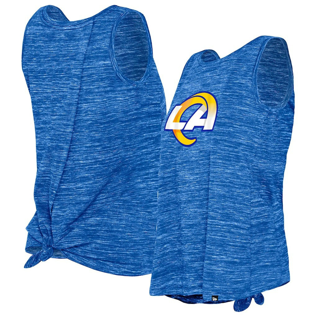 Los Angeles Rams New Era Women's Space Dye Tie-Back Tank Top - Royal online