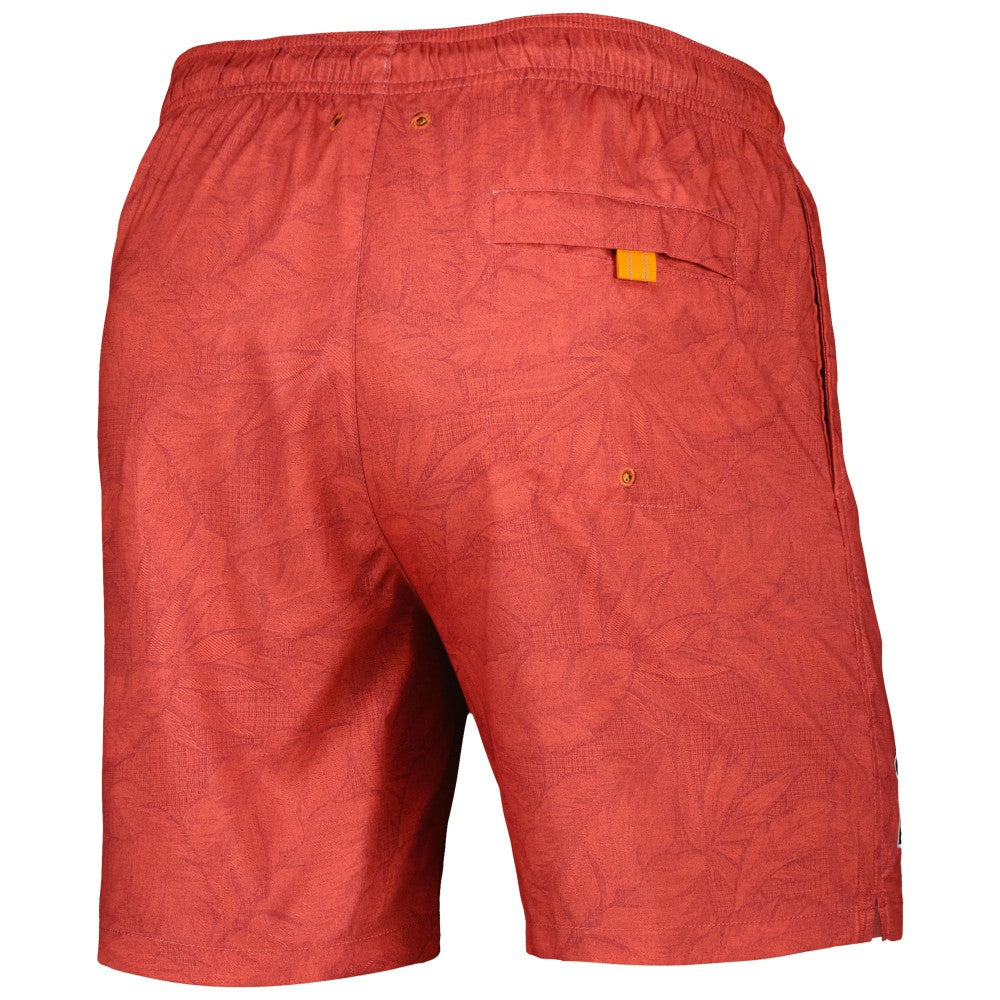 Los Angeles Angels Tommy Bahama Naples Layered Leaves Swim Trunks Red