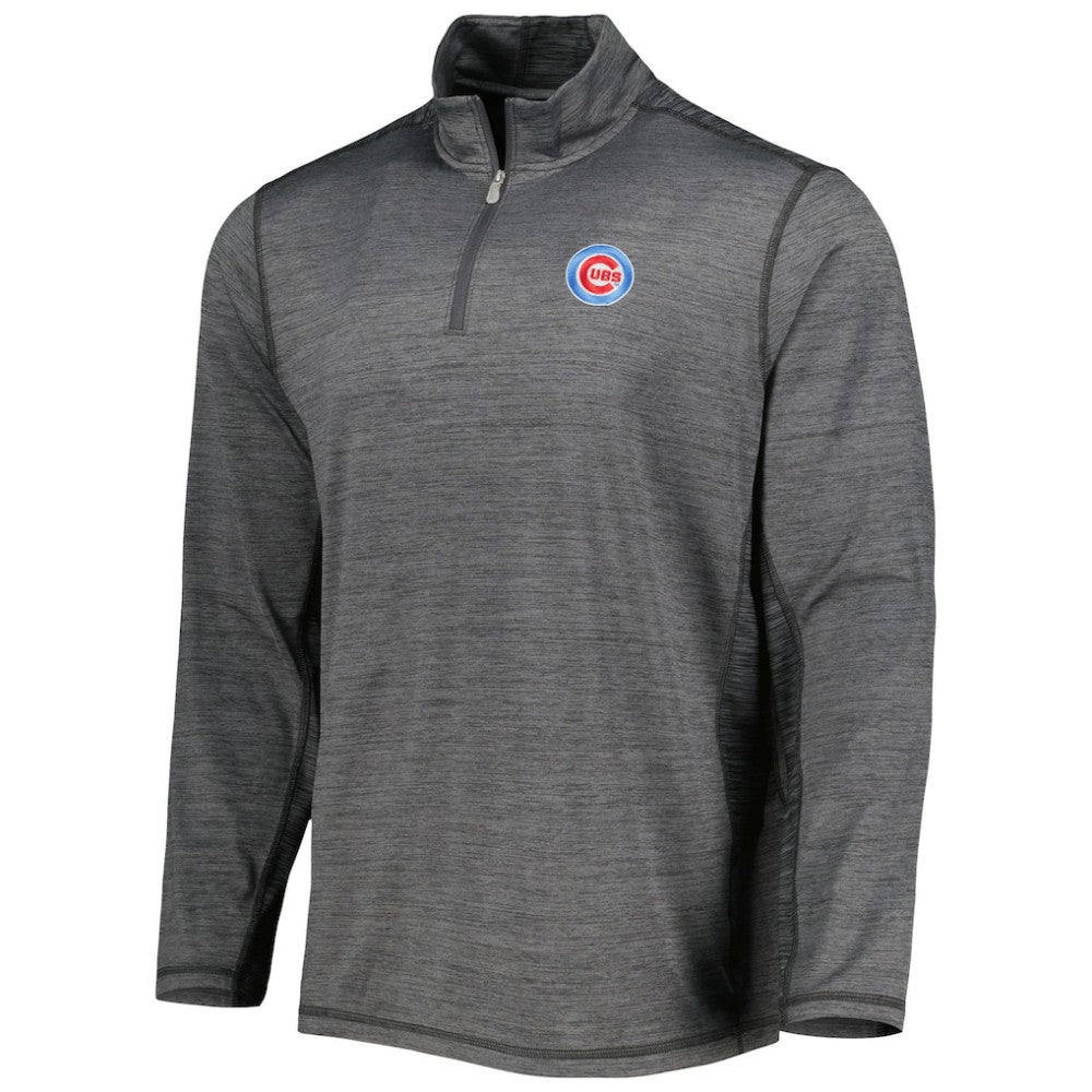 Chicago Cubs Tommy Bahama Delray IslandZone Half-Zip Top Charcoal