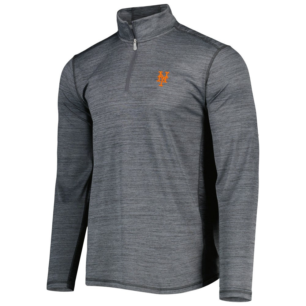 New York Mets Tommy Bahama Delray IslandZone Half-Zip Top Gray