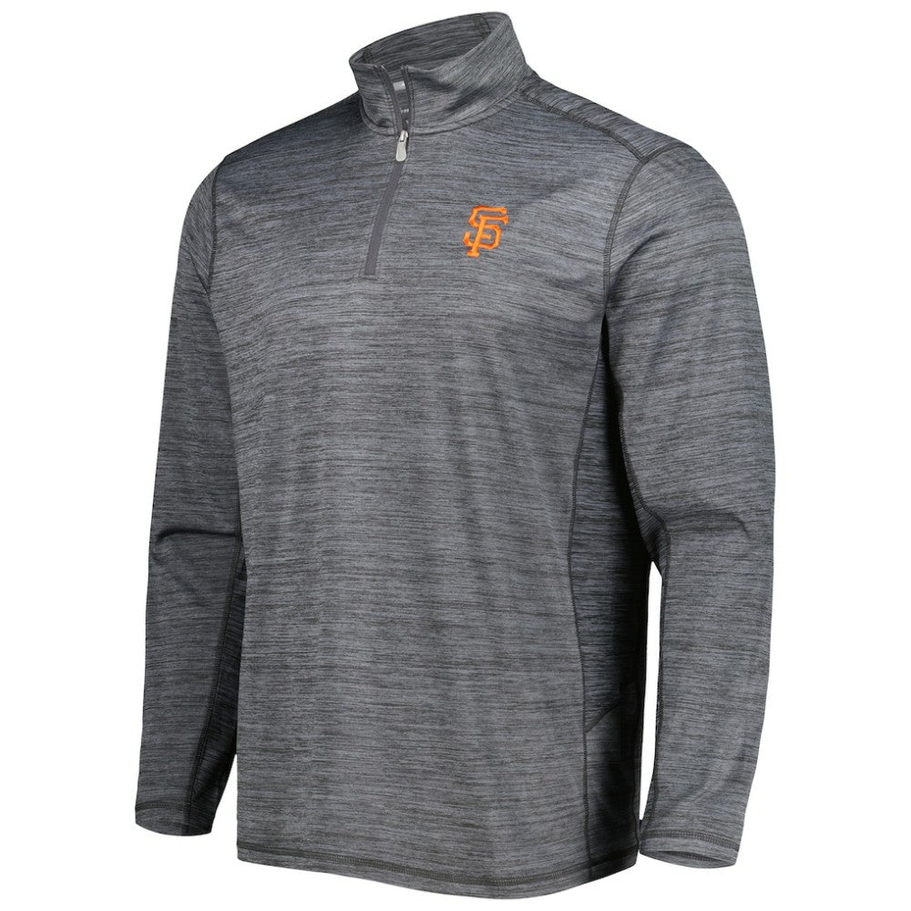 San Francisco Giants Tommy Bahama Delray IslandZone Half-Zip Top Gray