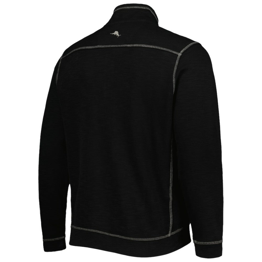San Diego Padres Tommy Bahama Tobago Bay Tri-Blend Quarter-Zip Sweatshirt Black