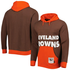 Cleveland Browns Big Face 5.0 Pullover Hoodie - Brown for sale