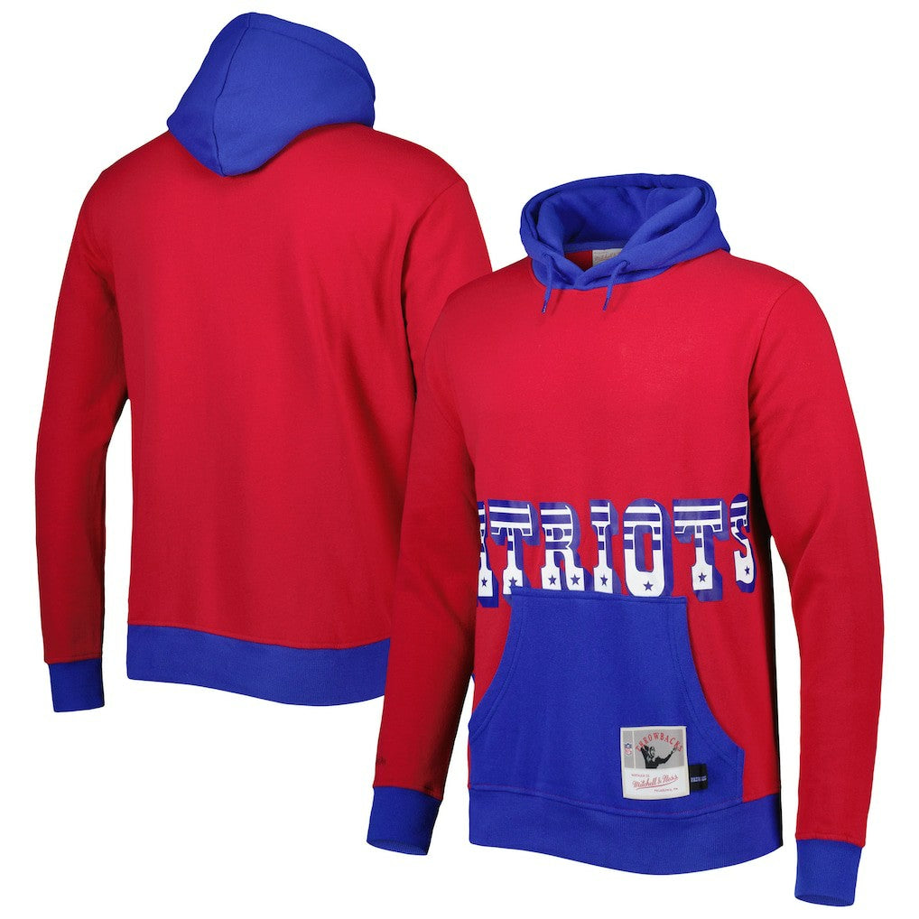 New England Patriots Big Face 5.0 Pullover Hoodie - Red on sale