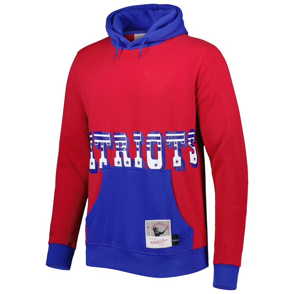 New England Patriots Big Face 5.0 Pullover Hoodie - Red on sale