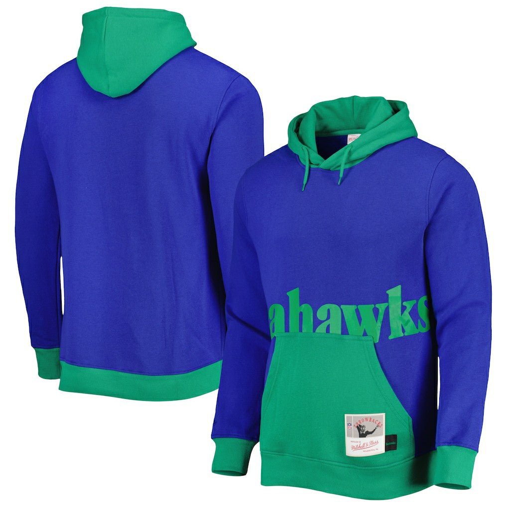 Seattle Seahawks Big Face 5.0 Pullover Hoodie - Royal on sale