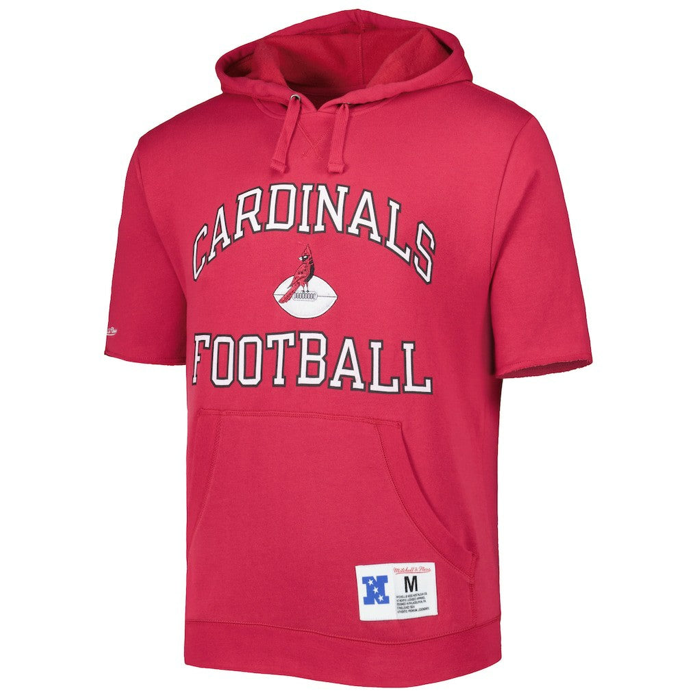 Arizona Cardinals Washed Short Sleeve Pullover Hoodie - Cardinal cheap