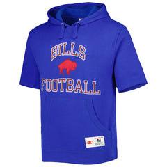 Buffalo Bills Washed Short Sleeve Pullover Hoodie - Royal discount