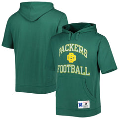 Green Bay Packers Washed Short Sleeve Pullover Hoodie - Green sale