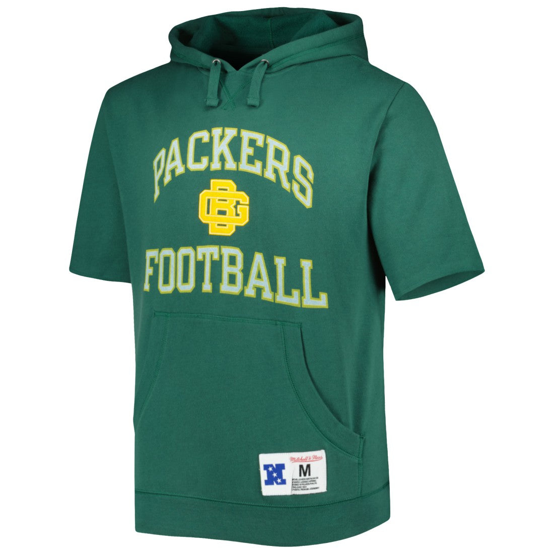 Green Bay Packers Washed Short Sleeve Pullover Hoodie - Green sale