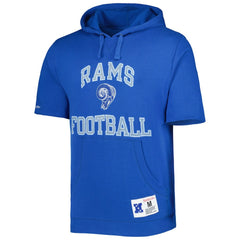 Los Angeles Rams Washed Short Sleeve Pullover Hoodie - Royal cheap