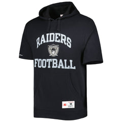 Las Vegas Raiders Washed Short Sleeve Pullover Hoodie - Black outlet