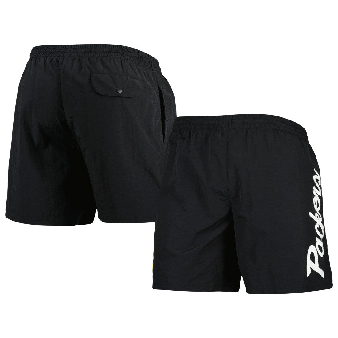 Green Bay Packers Team Essentials Nylon Shorts - Black cheap