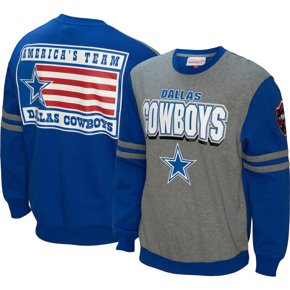 Dallas Cowboys All Over 2.0 Pullover Sweatshirt - Royal outlet